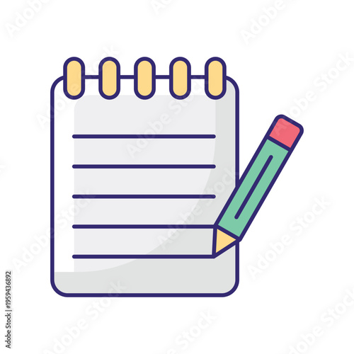 Quadro em tela Notepad Vector icon which can easily modify or edit