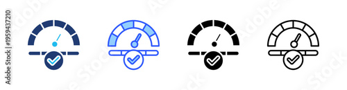 Performance Multi Style Icon Set Vector 