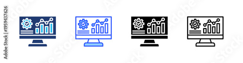 Data Driven Multi Style Icon Set Vector 
