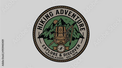 Hiking Adventure Logo Design.
