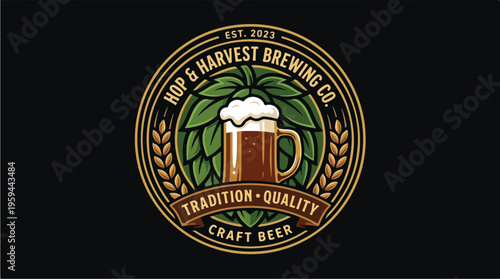 Hop Harvest Brewing Company Logo.