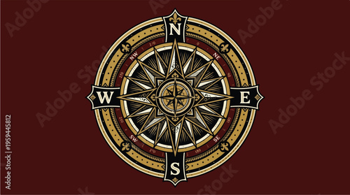 Vintage Compass Navigation Tool 1.