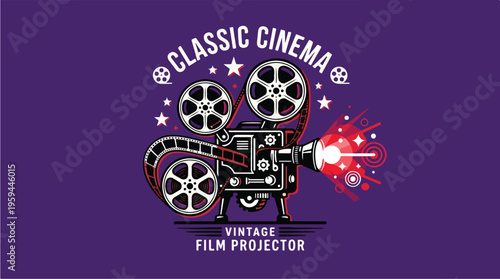 Vintage Film Projector Cinema.