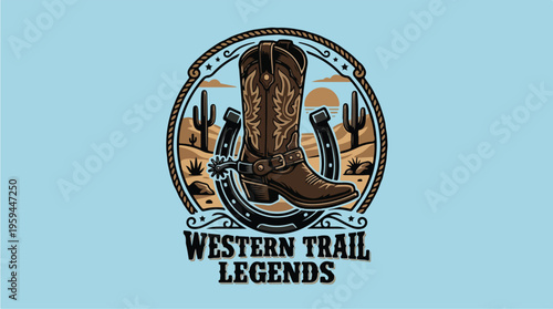 Western Trail Cowboy Boot Logo.