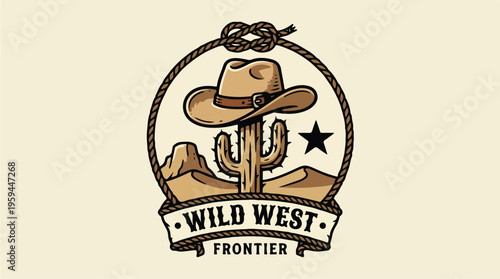 Wild West Frontier Logo Design.