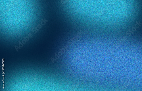 Bild auf Leinwand Abstract blue and teal background with grainy noise texture and soft blurred gradients