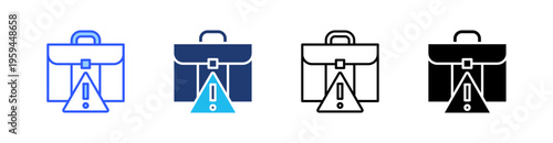 Job Loss Multi Style Icon Set Vector 