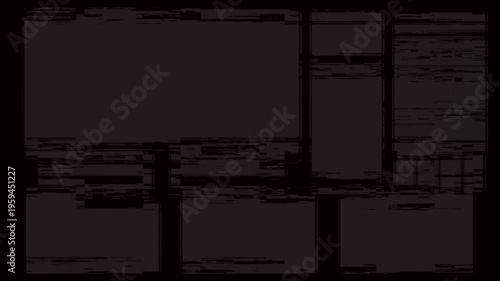 vintage photo frame with glitch effect for live streaming on the green screen background