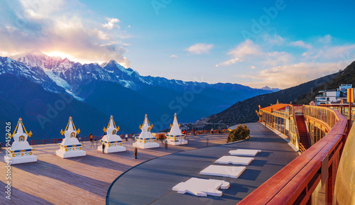 The beautiful scenery of Meili Snow Mountain, a famous scenic spot in Shangri La City, Yunnan Province, China, on January 14, 2026