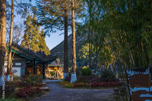The natural beauty of Heilongtan Park in Lijiang City, Yunnan Province, China, on January 12, 2026