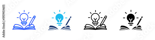 Learning Multi Style Icon Set Vector 