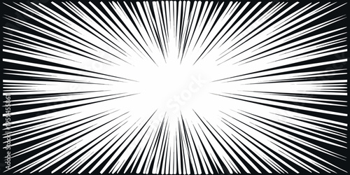 Abstract burst of radiating lines emanating from a bright central point