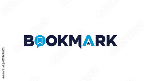 A bold logo spells "BOOKMARK" with the "B" as a speech bubble containing a bookmark