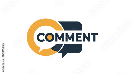 A logo featuring the word "COMMENT" within speech bubbles, overlaid on a white background
