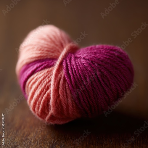 Wool yarn heart craft love warmth concept