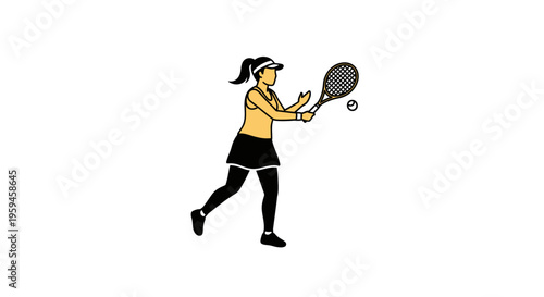 Athlete playing tennis game with racket and ball action pose during sport competition healthy lifestyle concept for active recreation