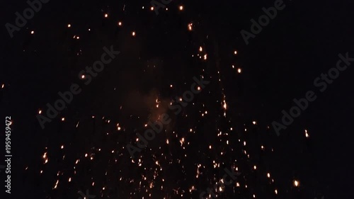 fireworks in the night sky