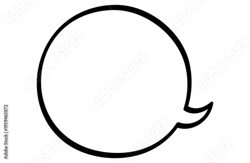 手書き風の丸い吹き出しイラスト