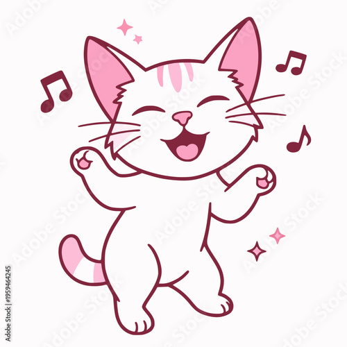 Dancing Pink Cat