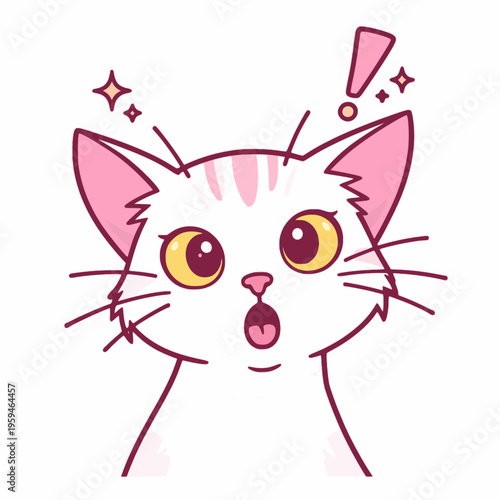 Surprised Pink Cat