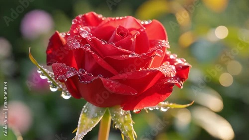 red rose in the garden