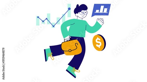 Stock Market Trading  Animation MP4 File		