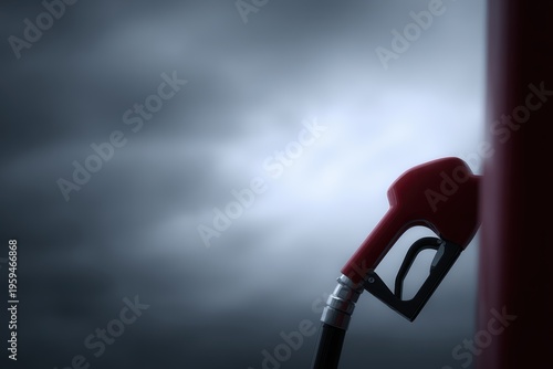 fuel crisis concept empty gas pump economic shortage