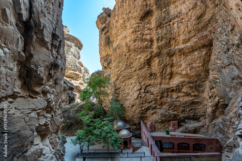 Ashabi Kahf cave shrine in Azerbaijan