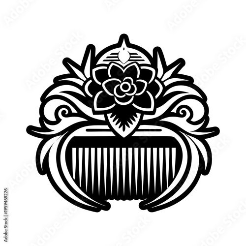 Solid style icon of hair comb