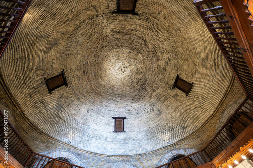 Stone dome inside the Upper Caravanserai of Sheki