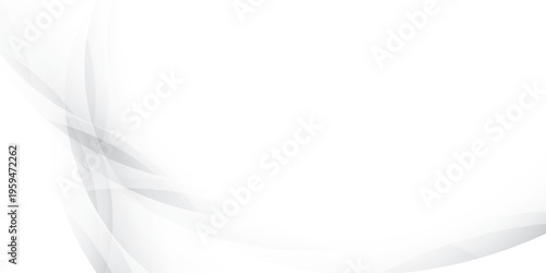 Abstract white and gray color, modern design stripes background with geometric curve lines. Vector illustration.	