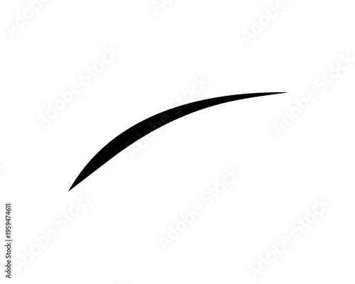 Curved Swoosh Stroke Vector Element
