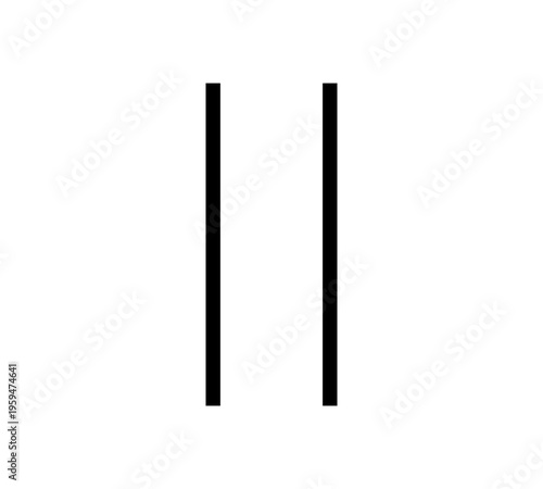 Double Vertical Lines Icon