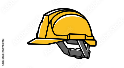 Yellow Hard Hat Safety Construction Helmet.