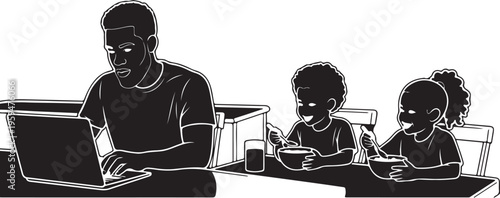 Set of different multicultural families. Mom dad son and daughter. Family portraits collection. Parents and children. Vector illustration