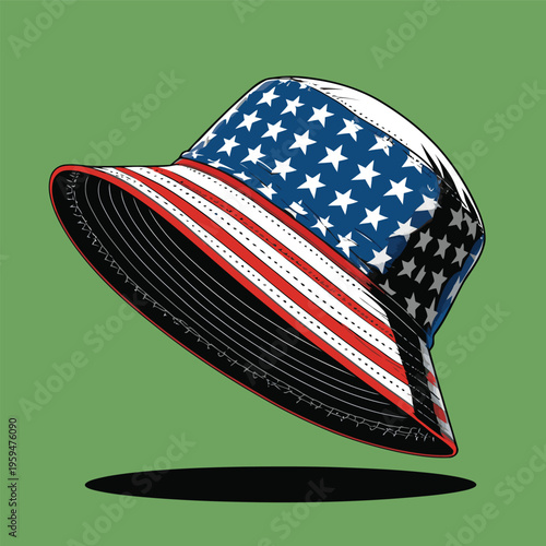 bucket hat vector image
