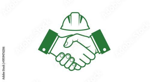 Handshake with Hard Hat and Sleeves.