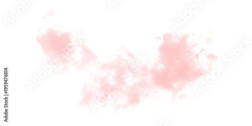 Vászonkép Pink wispy clouds isolated on black background abstract smoke texture nebula eff