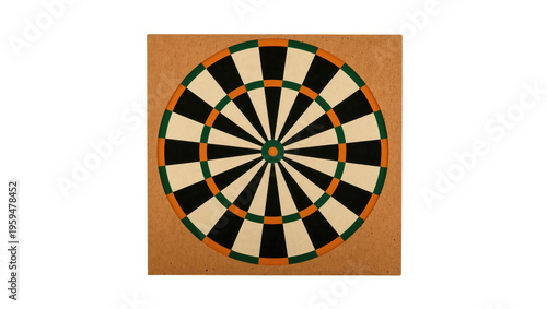 Photos Traditional dartboard game equipment with colorful segments for target practice