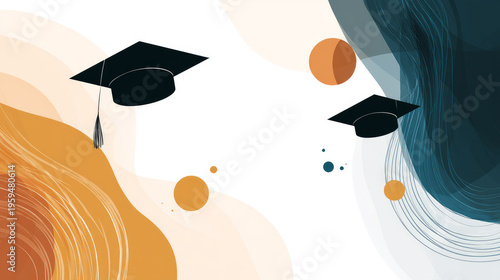 Abstract blurred empty interior space of college or university graduation. Education concept, student lifestyle, reading books, discoveries