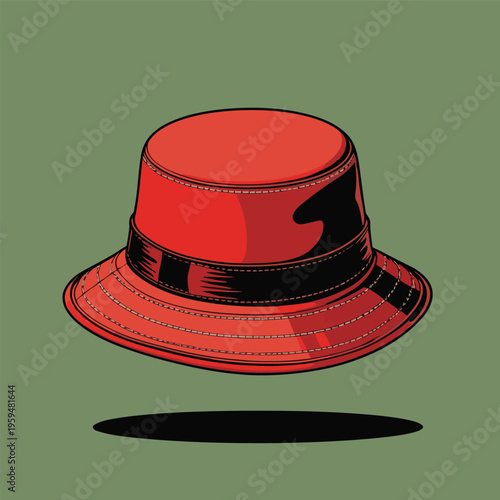 bucket hat vector image