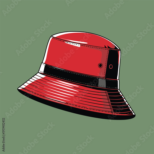bucket hat vector image