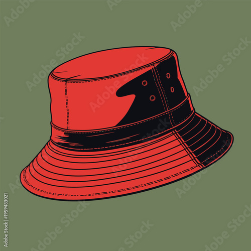 bucket hat vector image