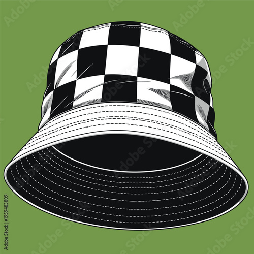 bucket hat vector image