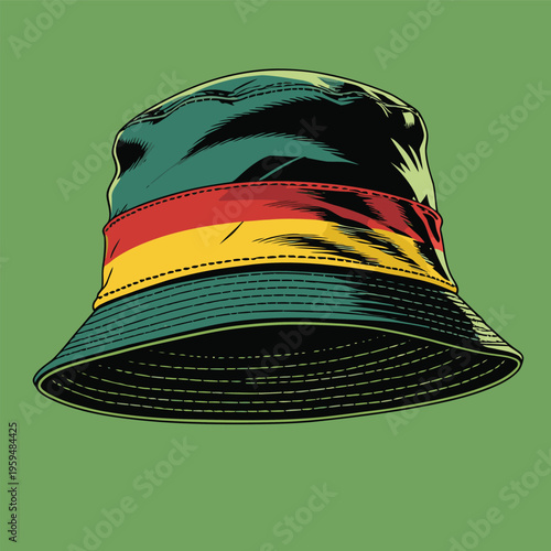 bucket hat vector image