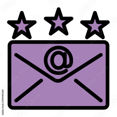 Mail Message Envelope Communication icon from the Digital Business icon collection (Glyph Color Lineal Style)