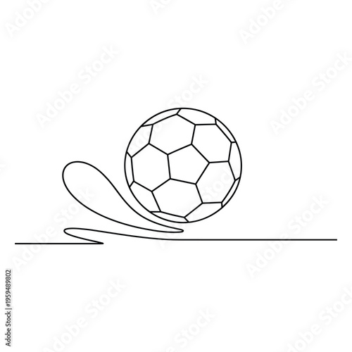 Black and white of a soccer ball and cleat sports football