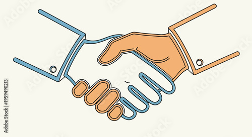 Two hands shaking, symbolizing agreement, partnership, and success