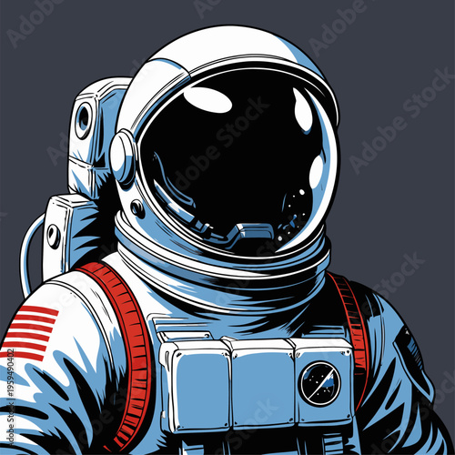 realistic astronaut vector image