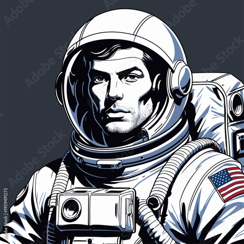 realistic astronaut vector image